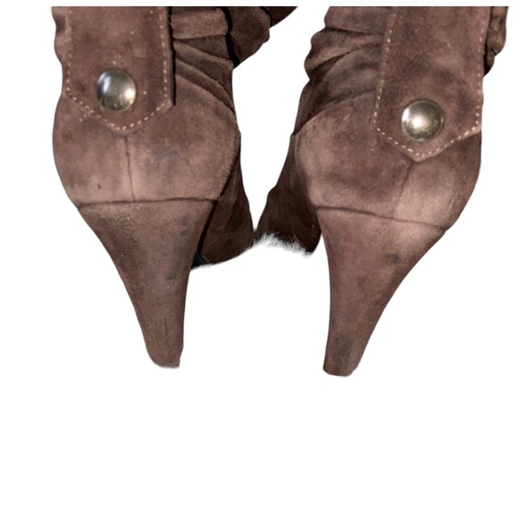 Women’s Arnold Churgin Chocolate brown pull on Swede booties SZ 7 - Picture 6 of 6